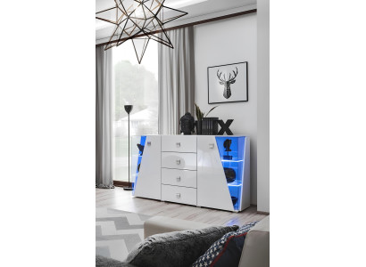 Elegante witte kast voor moderne en luxe interieurs