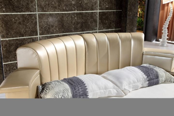 Moderne ronde bed met LED-verlichting