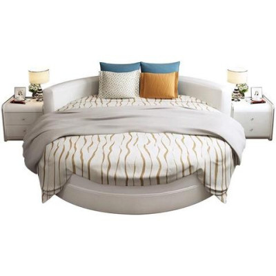 Moderne zwarte bed met elegante details en bank