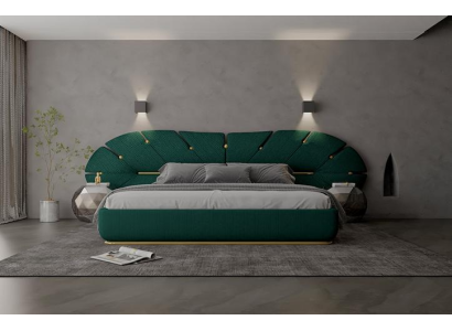 Luxe bed met gestikte accenten voor moderne slaapkamer