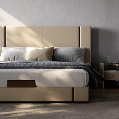 Moderne luxe bed in beige