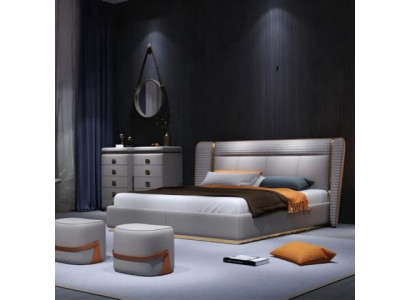 Moderne gestoffeerde bed