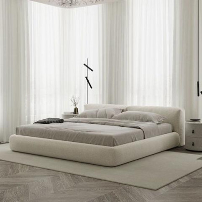 Elegante grijze bedframe met modern ontwerp