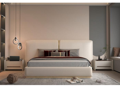 Elegante bed met achterstuk