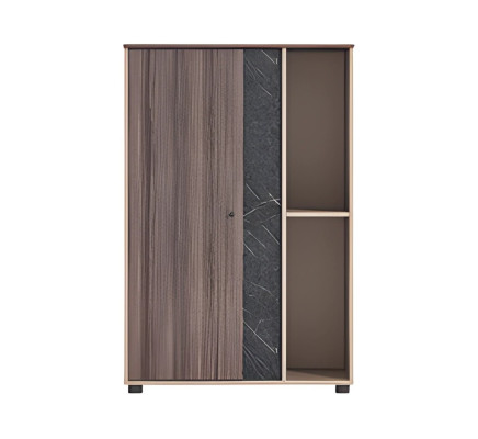 Moderne tafellamp beige-bruin met hout- en steeneffect, open, ruimtebesparend