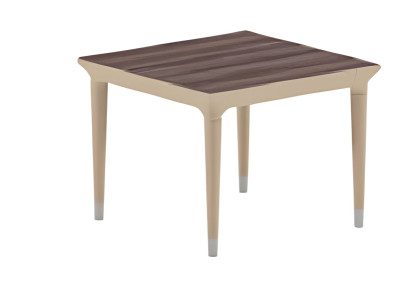 Moderne beige en bruine houten effecttafel met elegante poten