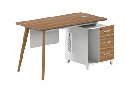Moderne bureau met opbergruimte en elegante poten