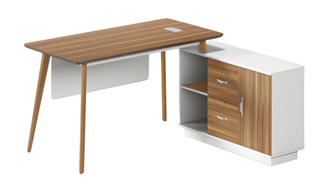 Tafel met opslag, elegant ontwerp en dunne poten