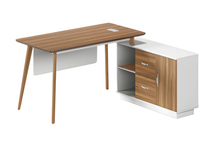 Tafel met opslag, elegant ontwerp en dunne poten