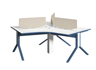 Zwarte en witte tafel met compartiment voor kantoororganisatie
