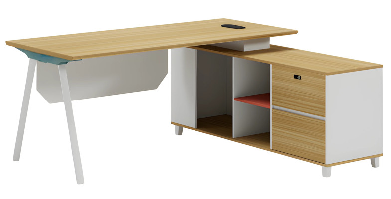 Moderne witte houten opbergtafel