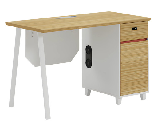 Tafel met opslag en witte poten Modern ontwerp voor kantoor