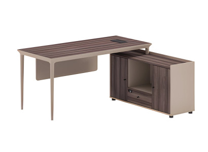 Moderne bruine houten vierkante tafel met opbergruimte