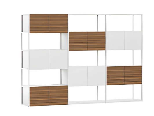 Moderne witte houten tafellamp