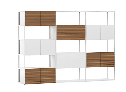 Moderne witte houten tafellamp