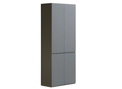 Moderne grijze kantoorkast zonder handgrepen, eenvoudige structuur