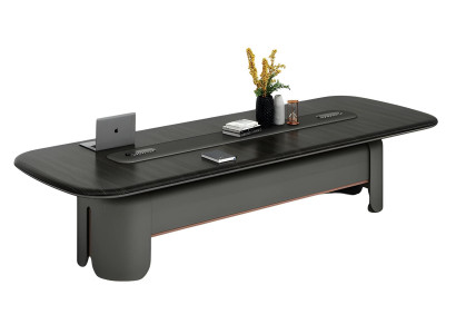 Moderne en elegante zwarte vergadertafel