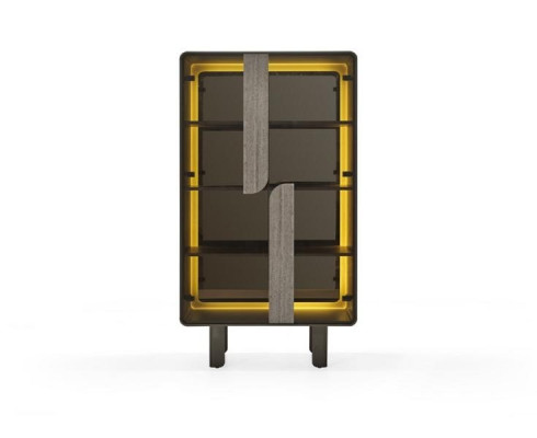 Moderne elegante beige vitrinekast