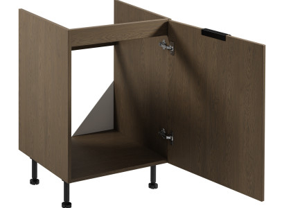 Aangepaste houten keukenkast