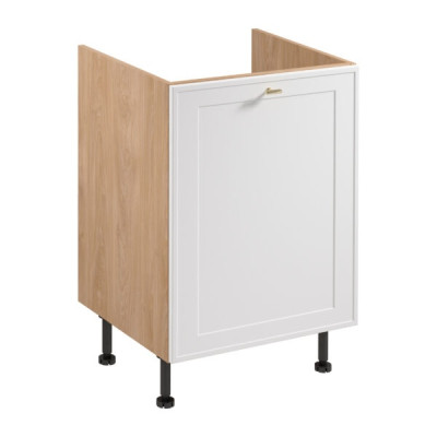 Mobiele keukenwasbak in beige en wit