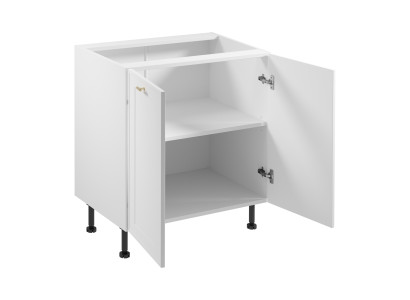 Mobiele badkamer tafel met plank en twee deuren