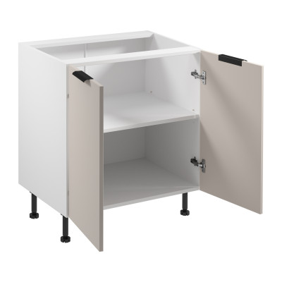 Moderne keuken met twee witte deuren