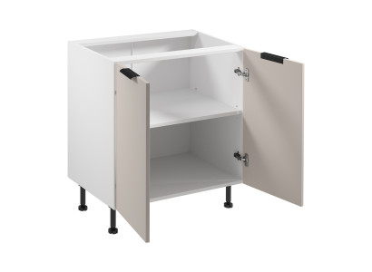 Moderne keuken met twee witte deuren