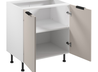 Moderne keuken met twee witte deuren