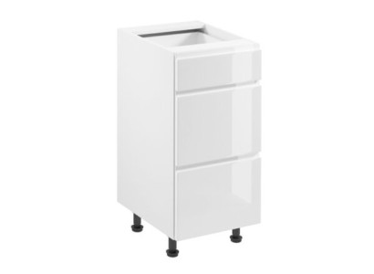 Mobiele meubels met lades onder het blad, 3 glanzende lades