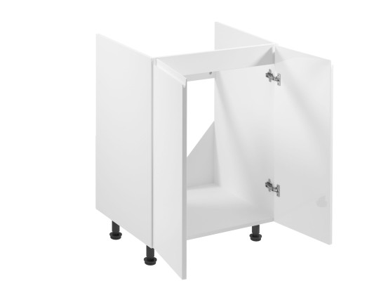 Glanzende witte badkamerkast