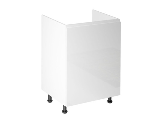 Mobiele kast onder de gootsteen, witte keukenkast