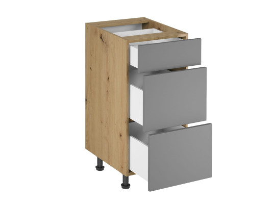 Keuken kast met 3 lades