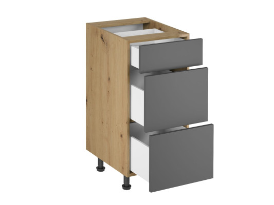 Mobiele kast met lades, keukenmeubel met 3 lades