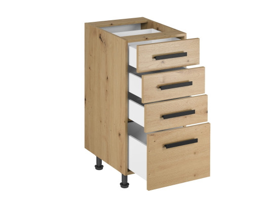 Gemakkelijke keukenkast met lades