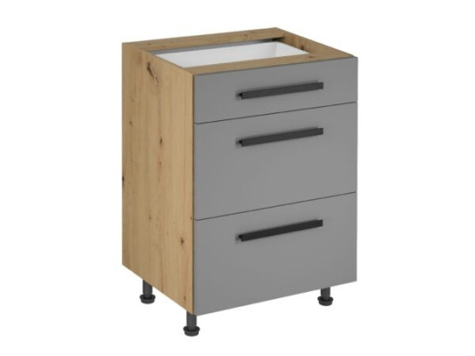 Mobiele keuken met houten lades