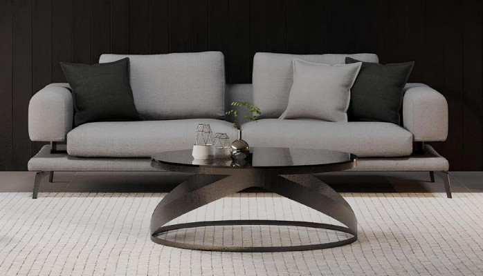 Moderne driezits bank, zacht, comfortabel, ideaal