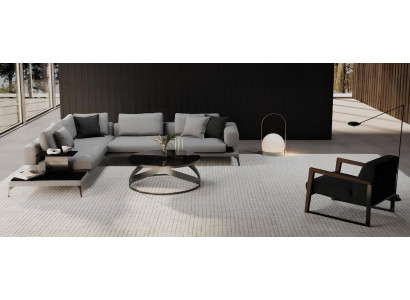 Hoekbank met stoel en functie - details