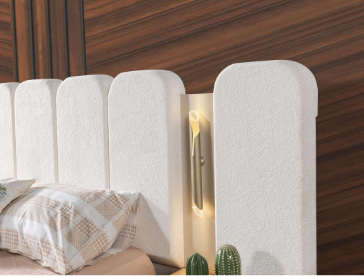 Zacht beddengoed set voor de slaapkamer, 3-delige set met 2 nachtkastjes