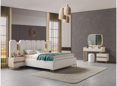 Ideale slaapkamermeubelset, inclusief ladekast, spiegel, bed en nachtkastjes