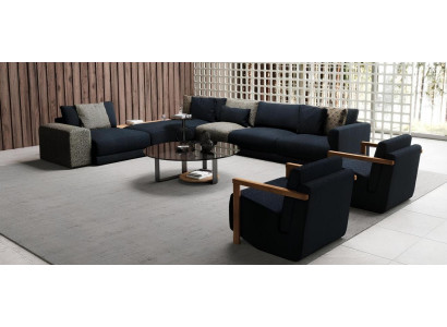 Elegante hoekbank met stoel, prachtig en comfortabel tegelijk