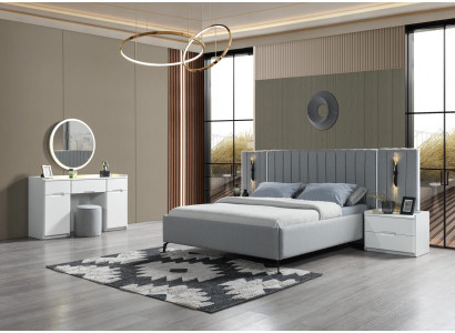 Elegante slaapkamermeubelset 5 delen + 2 nachtkastjes