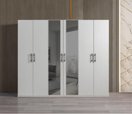 Moderne witte opbergkast van 254 cm