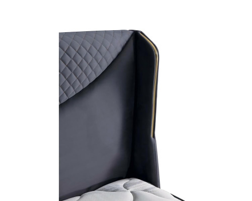 Moderne grijze bedset met matras