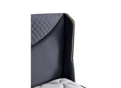 Moderne grijze bedset met matras