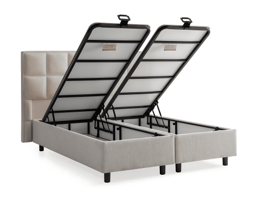 Elegante bed met stoffen matras
