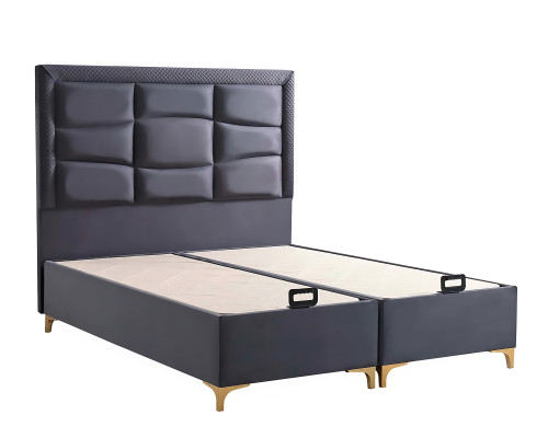 Moderne grijze bed set met matras