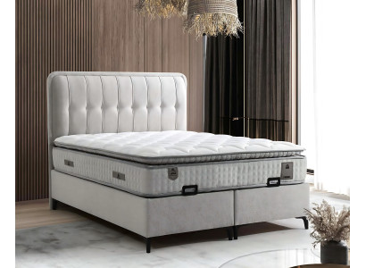 Moderne witte bed met matras