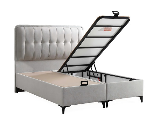 Moderne witte bed met matras