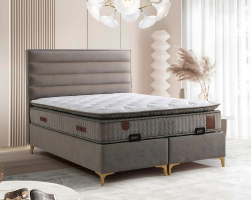 Lichte bed met matras – Elegant meubelstuk voor de slaapkamer
