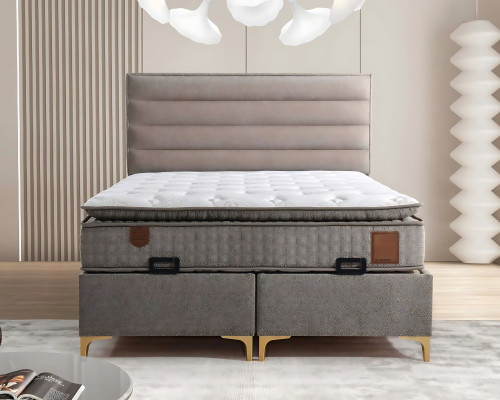 Lichte bed met matras – Elegant meubelstuk voor de slaapkamer